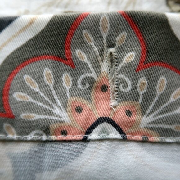 Peri Home Terra Cotta & Grey Fabric Shower Curtain 72" x 72" - Picture 6 of 6